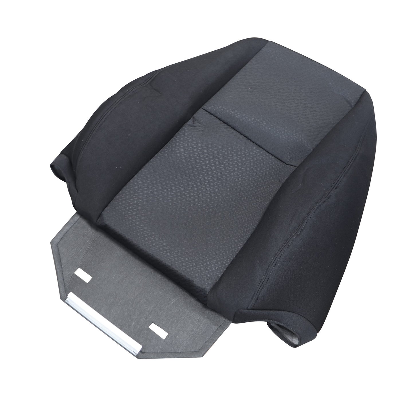 For 2007-2014 Chevy Silverado GMC Sierra Front Driver & Passenger Bottom & Top Cloth Seat Cover Black