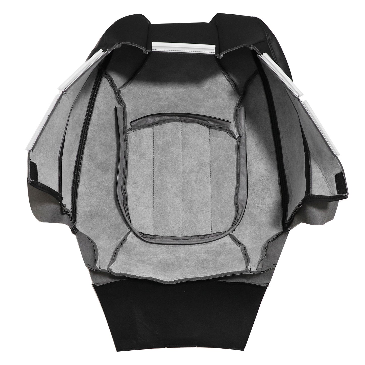 Fits 2009-2012 Chevy Traverse Driver & Passenger Bottom & Top Seat Cover Black