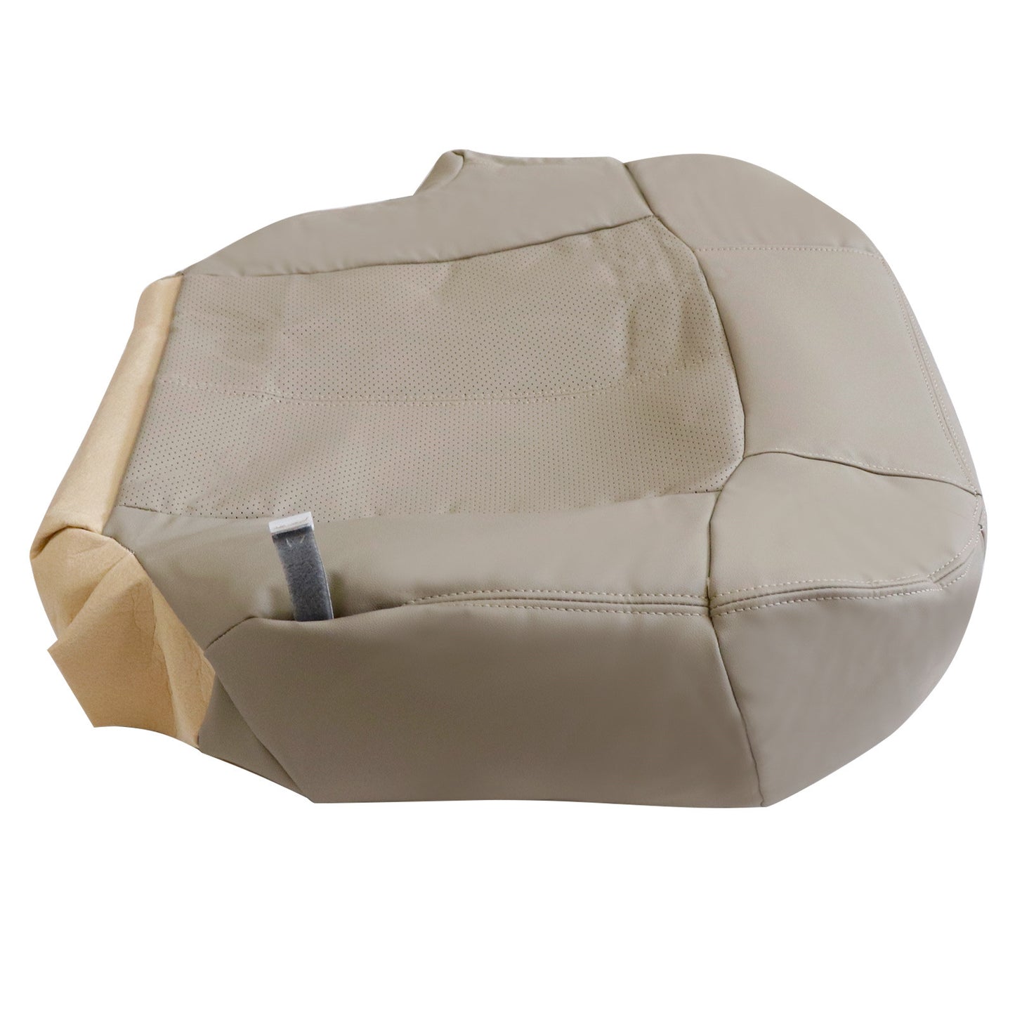 For 2002 Cadillac Escalade Front Driver & Passenger Bottom Perforated Leather Seat Cover Tan