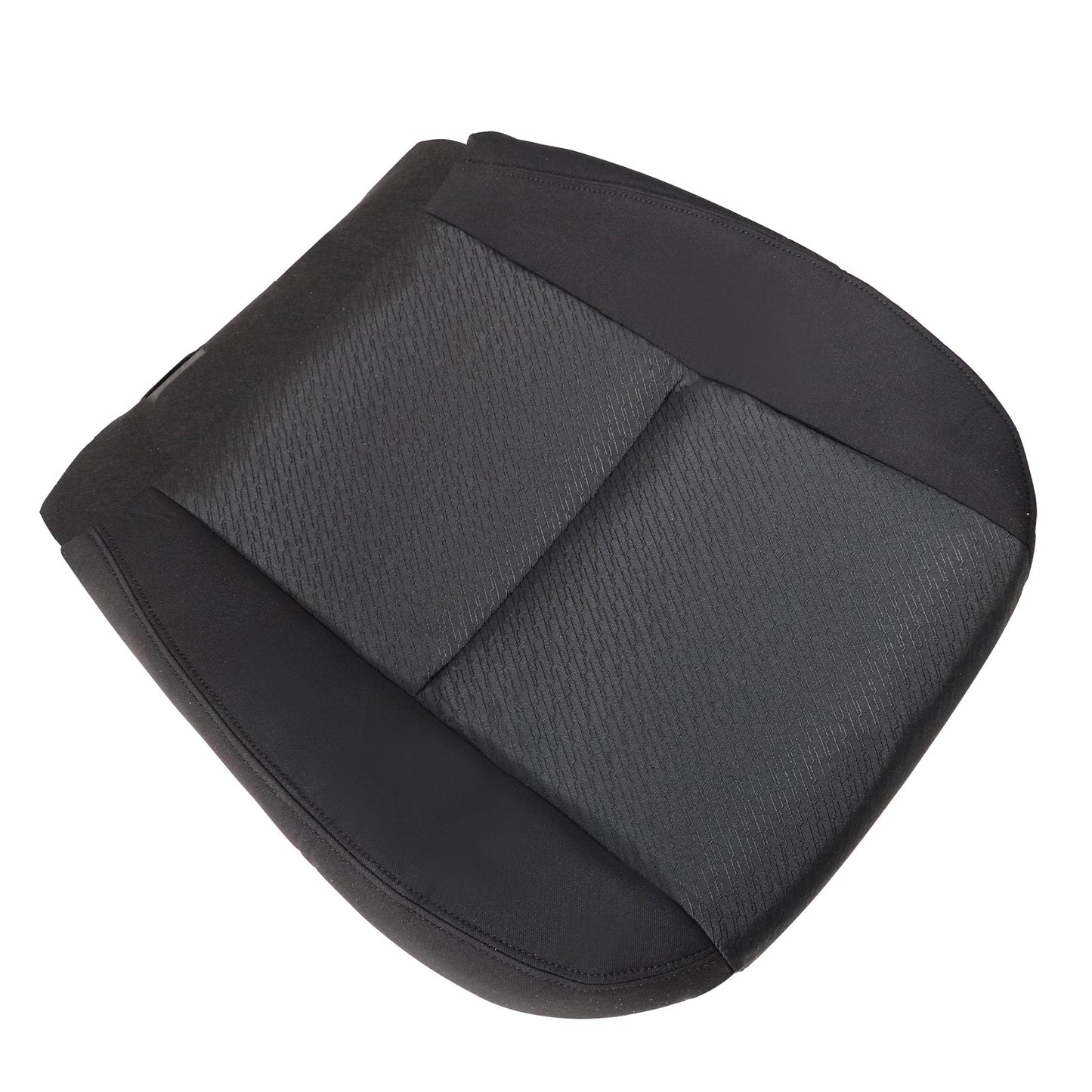 For 2007-2014 Chevy Silverado GMC Sierra Front Driver & Passenger Bottom & Top Cloth Seat Cover Black