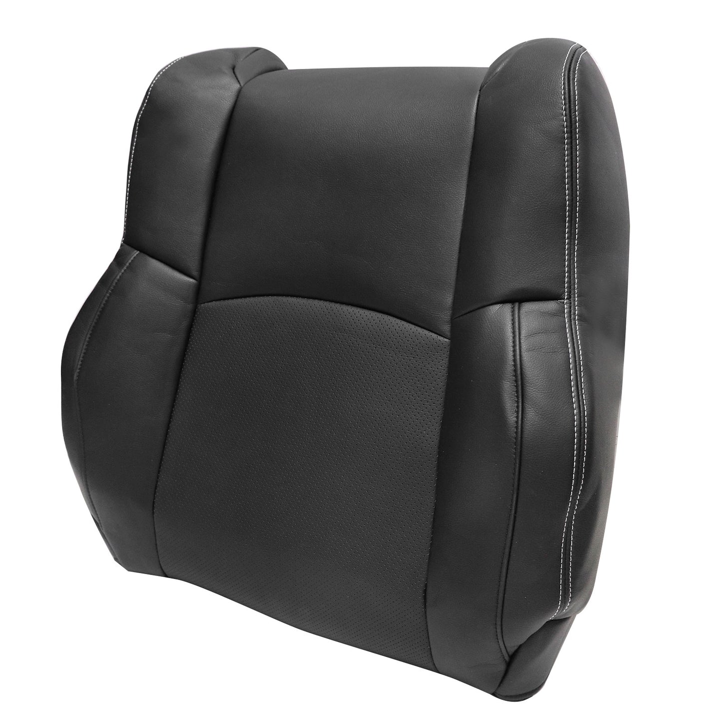 For 2009-2018 Dodge Ram 1500 2500 3500 Replacement Driver & Passenger Bottom & Top Leather Seat Cover Black