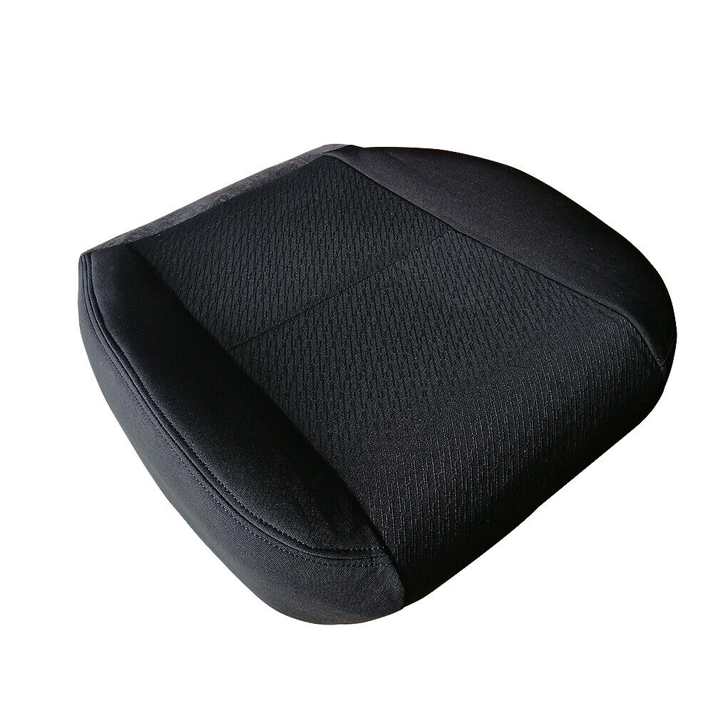 For 2007-2014 Chevy Silverado GMC Sierra Front Driver & Passenger Bottom & Top Cloth Seat Cover Black