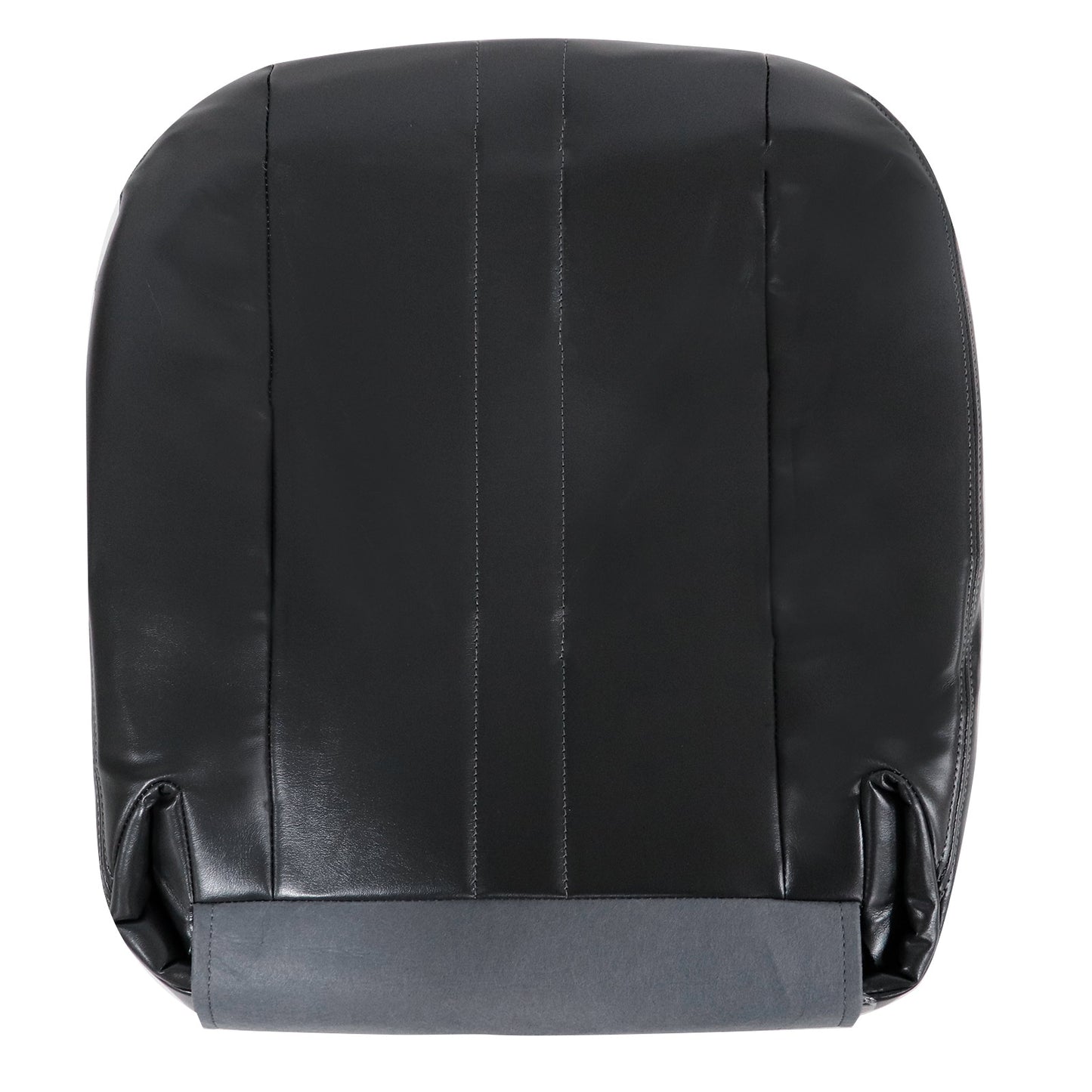 For 2003-2014 Chevy Express & GMC Savana 1500 Front Driver & Passenger Bottom & Top Leather Seat Cover Dark Gray