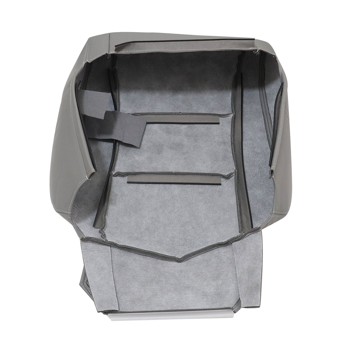 For 1998-2007 Toyota Land Cruiser Front Driver & Passenger Bottom & Top Leather Seat Cover Gray