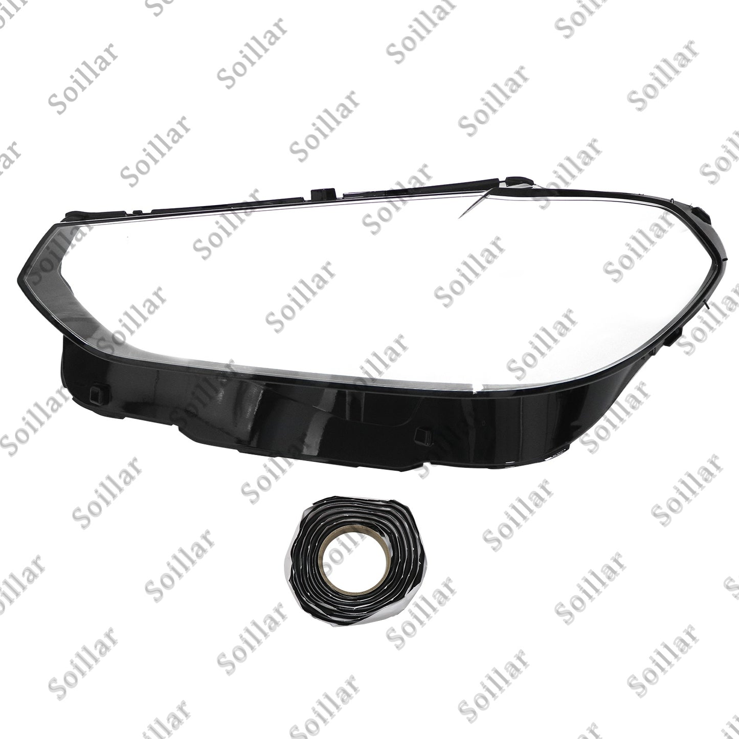 Left Side Front Headlight Lens Clear Cover+Sealant Fit BMW X3 X4 2022-2024 1Pcs