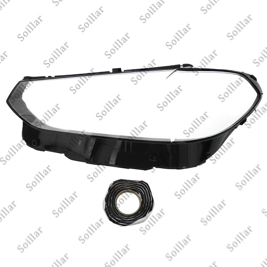 Left Side Front Headlight Lens Clear Cover+Sealant Fit BMW X3 X4 2022-2024 1Pcs