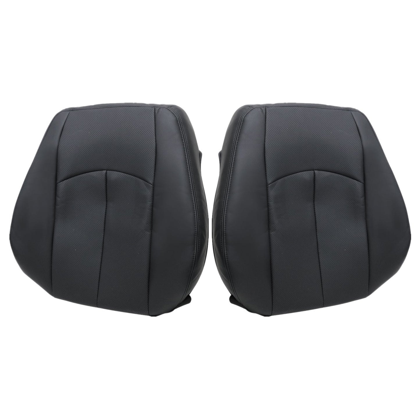 For 2003-2009 Mercedes Benz E63 E280 E300 E320 E350 E500 E550 Driver & Passenger Bottom & Top PERFORATED Leather Seat Cover Black