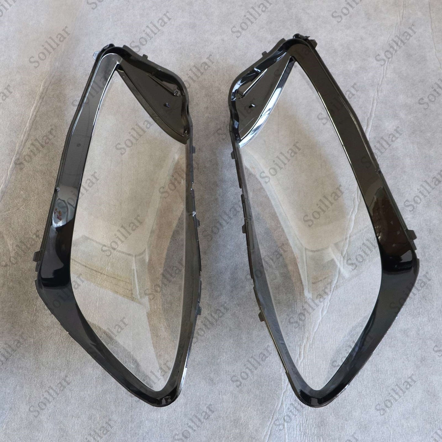 Fit Mercedes-Benz S W222 S450 S63 AMG 2018-20 Pair Headlight Lens Headlamp Cover