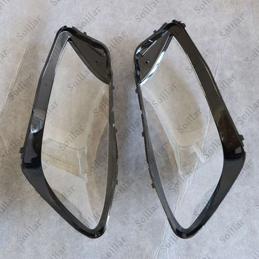 Fit Mercedes-Benz S W222 S450 S63 AMG 2018-20 Pair Headlight Lens Headlamp Cover
