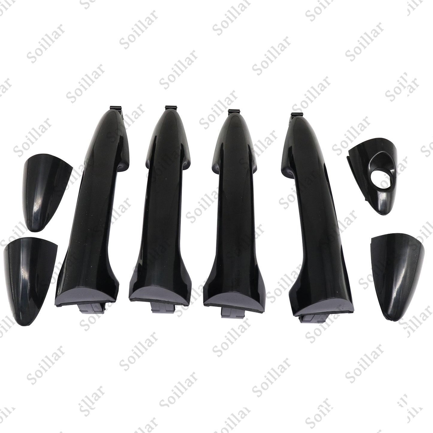 4X Exterior Door Handle Front Rear Left Right For Hyundai Accent 2012-2017