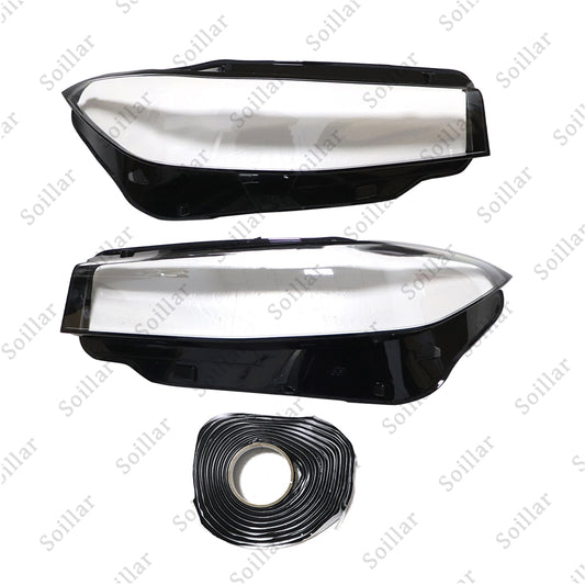 Headlight Pair Headlamp Lens Cover For Infiniti Q50 2014-2021 Front Left Right