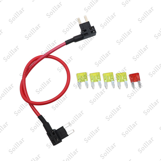 TIPM Repair Fuel Pump Relay Bypass Cable Kit fit for Dodge Ram 1500 2500 3500 fit for VW fit for Chrysler Jeep Wrangler 2008-2016 Fuse Holder Fuse Adapter 14AWG Wire/20AMPs CBWPR091AA