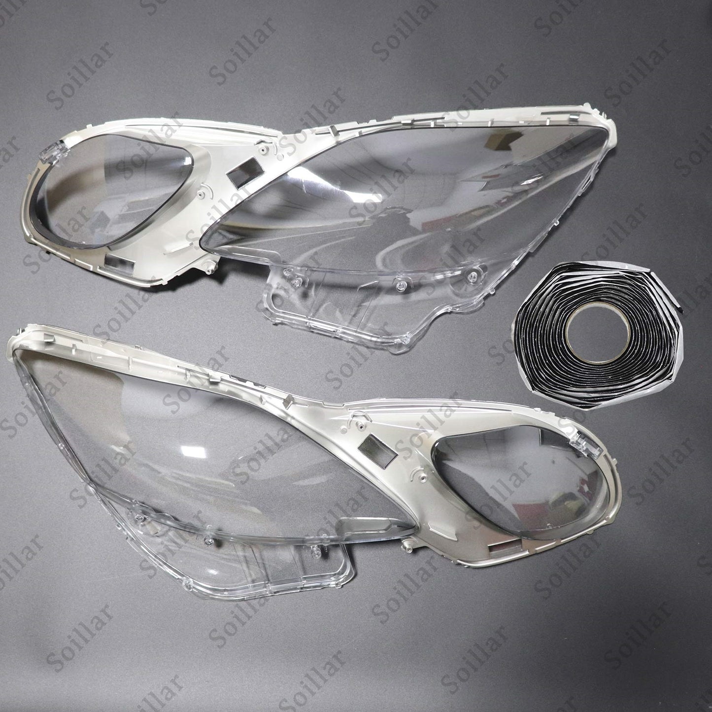 Pair Headlight Lens Cover Shell Clear Glass Fit For Lexus GS300 350 450h 2004-11