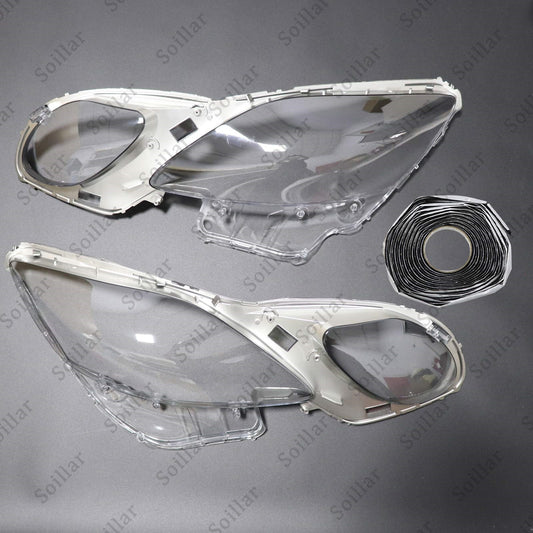 Pair Headlight Lens Cover Shell Clear Glass Fit For Lexus GS300 350 450h 2004-11