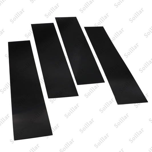 Fits 2004~2014 Ford F-150 F150 Super Cab Crew Piano Black Pillar Post Door Trim