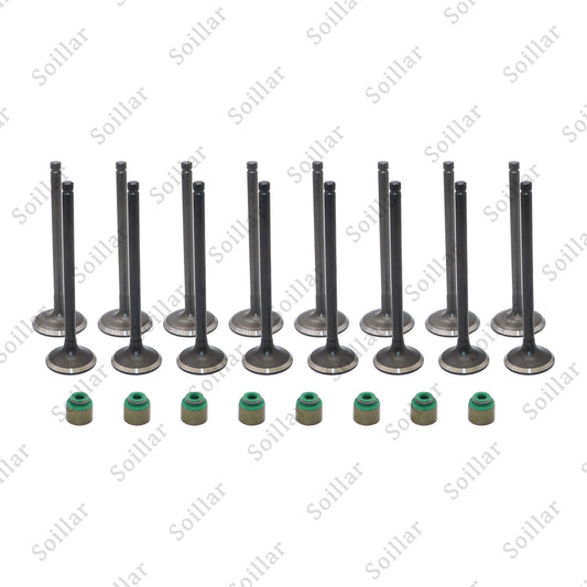 Fits Kia Accent Veloster Rio Soul 1.6L Intake & Exhaust Valves + Steam Seals