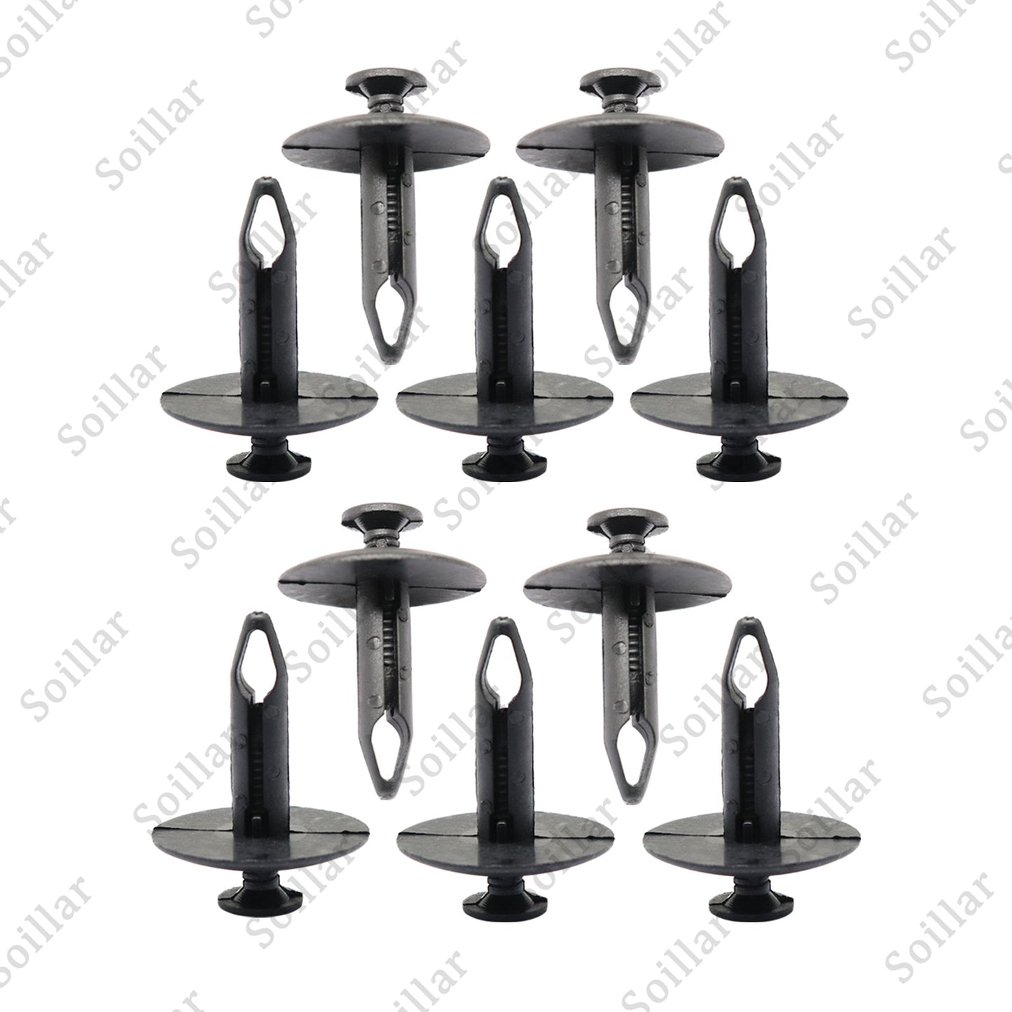 10Pcs Radiator Cover Retainer Clips Rivets fit for Ford F150 Mustang F250