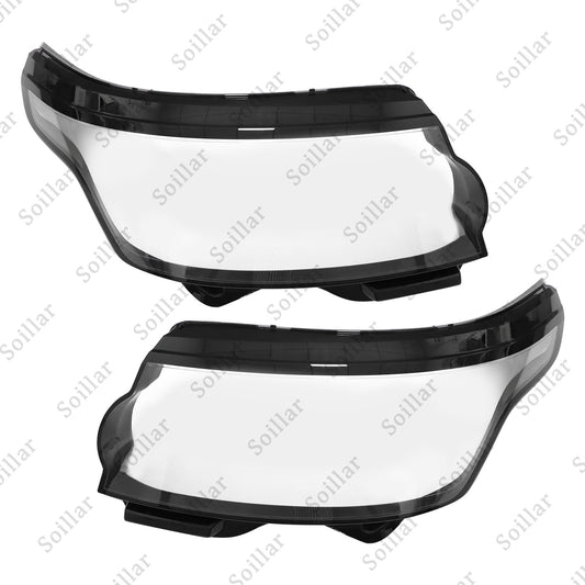 Left & Right Headlight Lens Cover For 2014-2017 Land Rover Range Rover