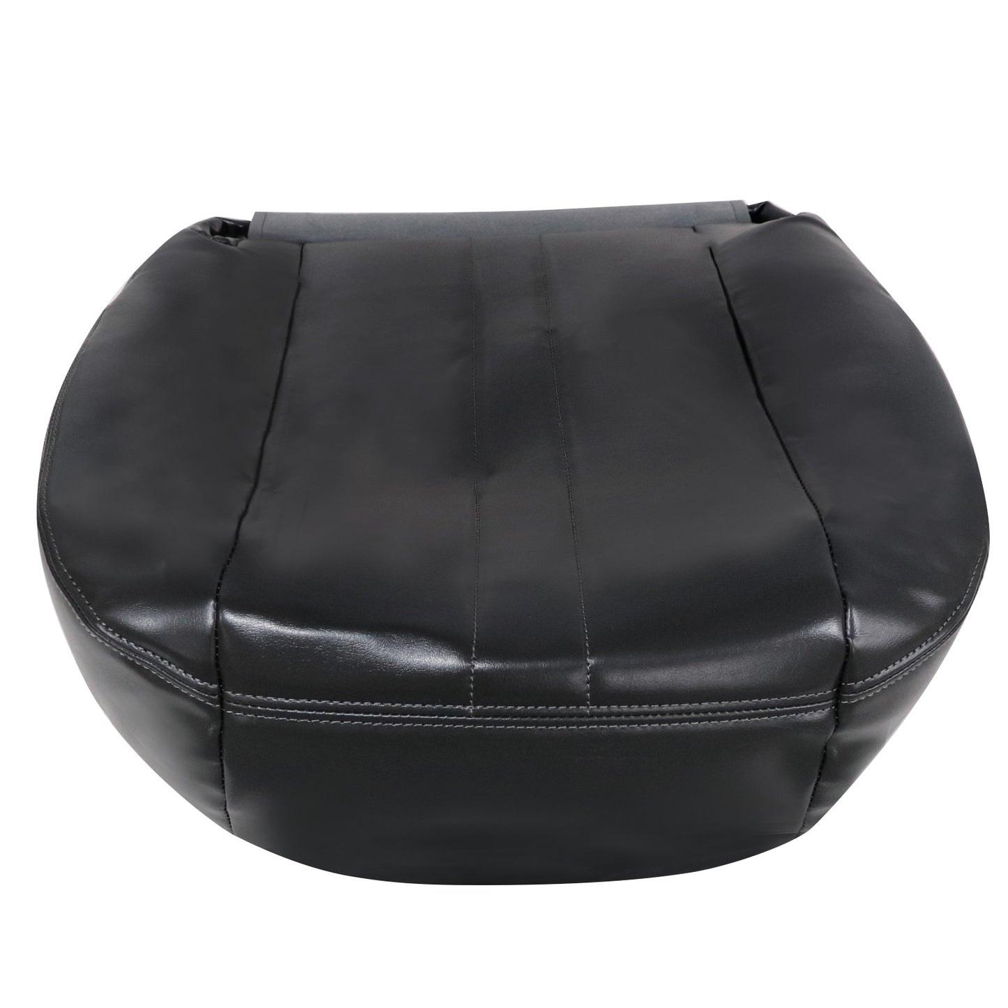 For 2003-2014 Chevy Express & GMC Savana 1500 Front Driver & Passenger Bottom & Top Leather Seat Cover Dark Gray