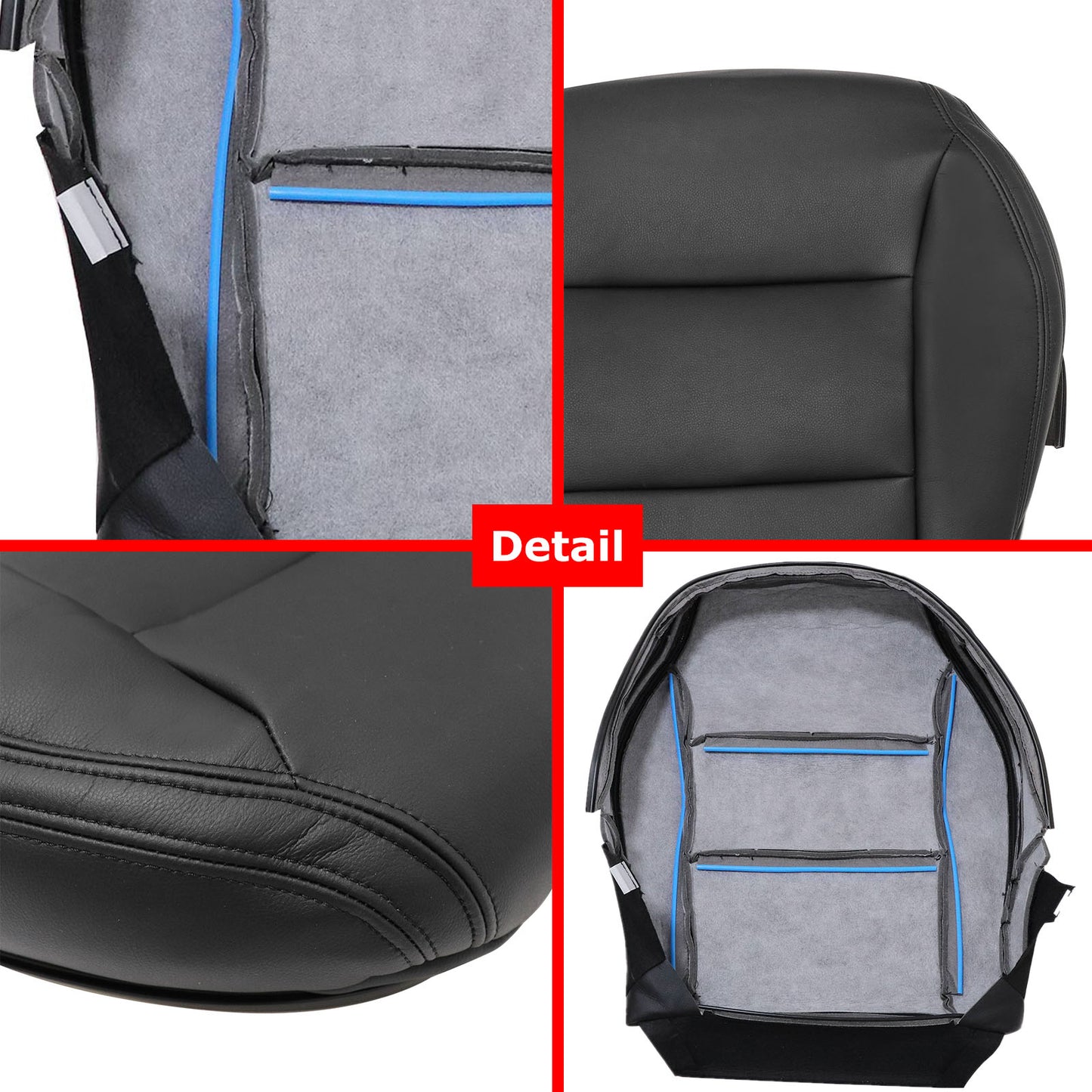 For 2014 2015 Mercedes Benz CLA250 Front Driver & Passenger Bottom & Top Leather Seat Cover Tan