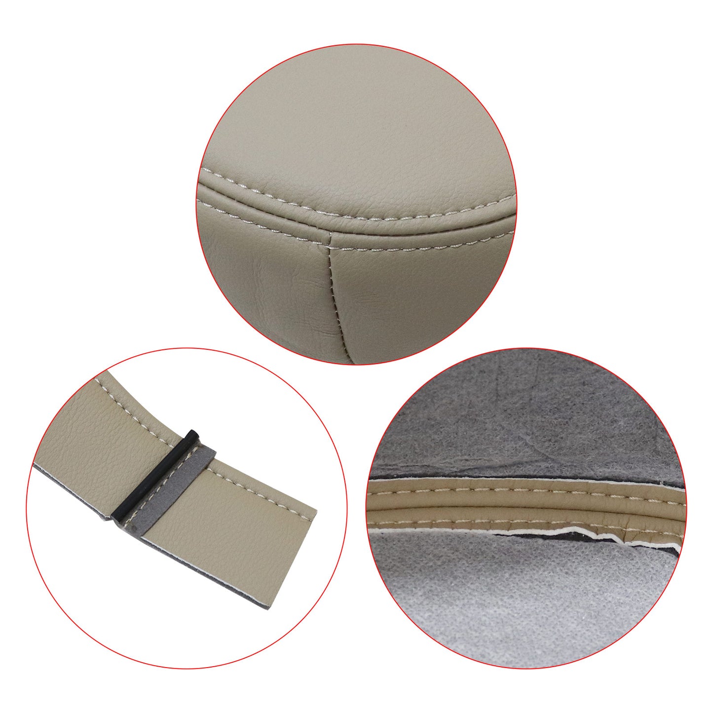 For 2010-2013 Buick LaCrosse Front Driver & Passenger Bottom & Top Leather Seat Cover Cashmere Tan