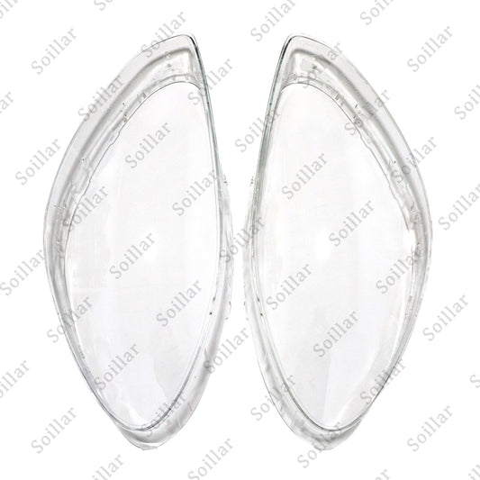 Pair Front Headlight Lens Clear Cover + Glue For Porsche Panamera 2017-2020
