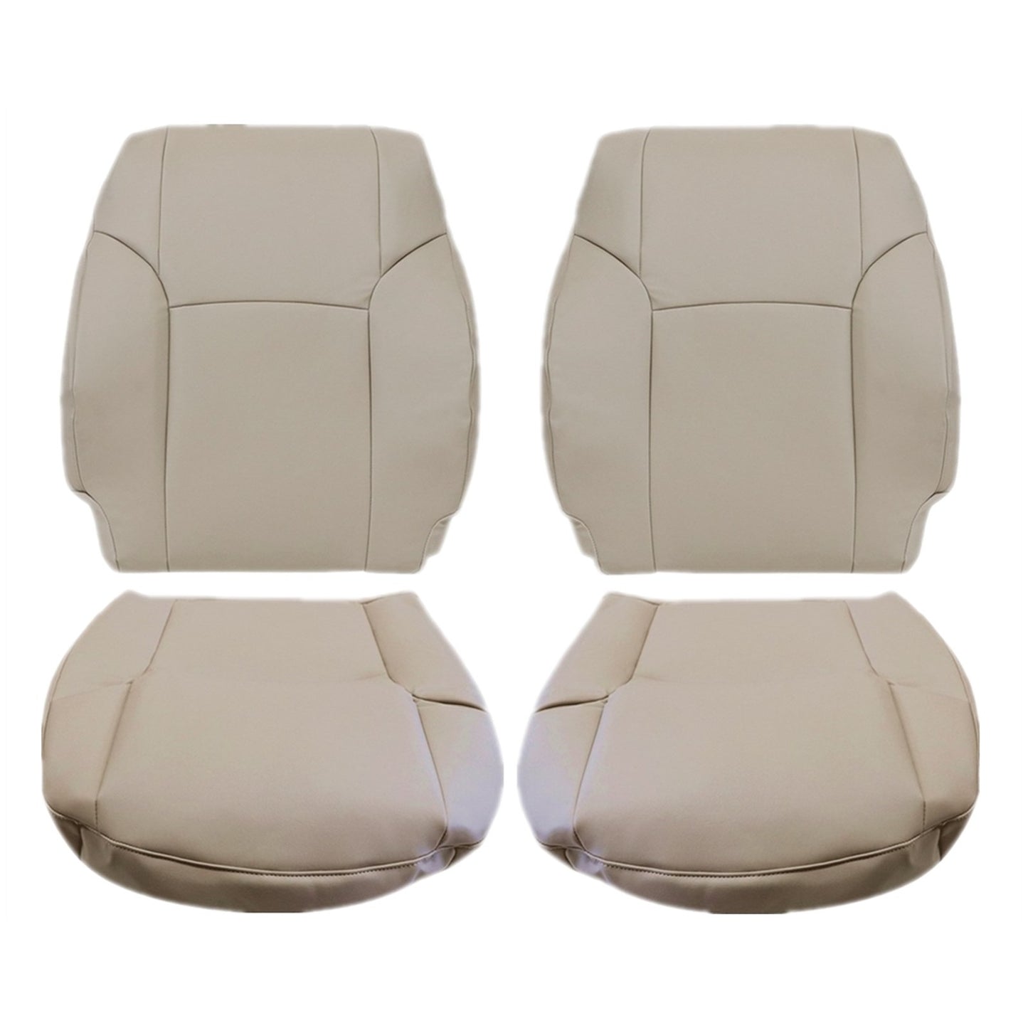 For 2003-2009 Toyota 4Runner Driver & Passenger Bottom & Top Leather Seat Cover Tan