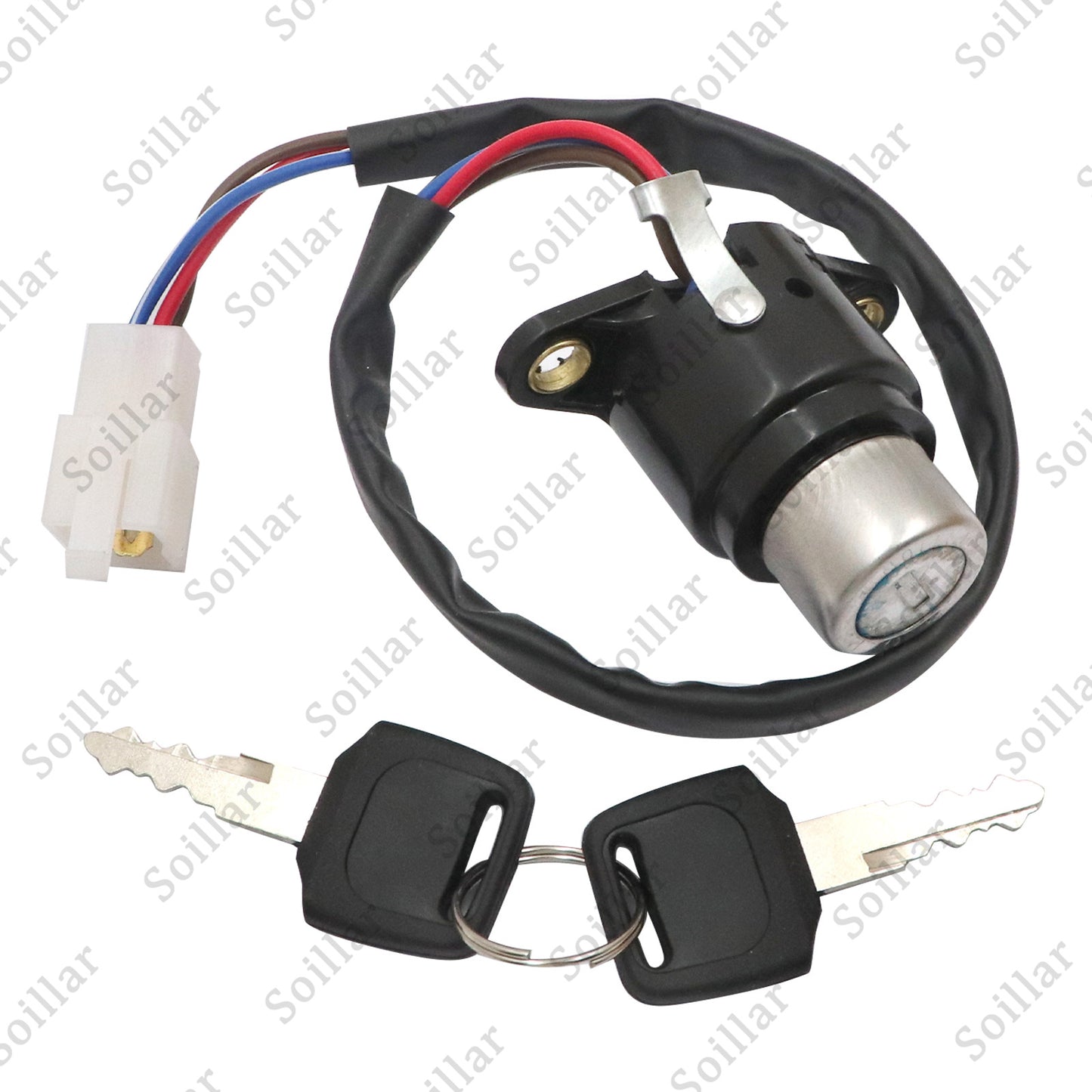 Ignition Key Switch Fit For Honda Shadow Spirit Sabre Aero VT1100 C C2 C3 Black