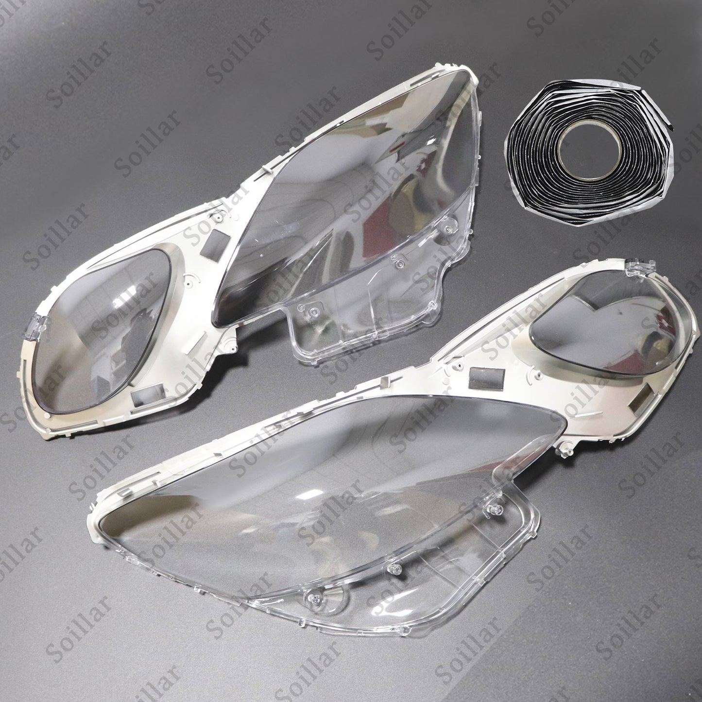 Pair Headlight Lens Cover Shell Clear Glass Fit For Lexus GS300 350 450h 2004-11