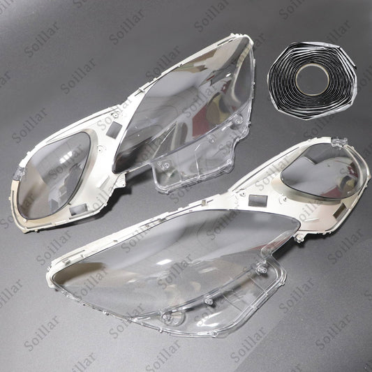 Pair Headlight Lens Cover Shell Clear Glass Fit For Lexus GS300 350 450h 2004-11