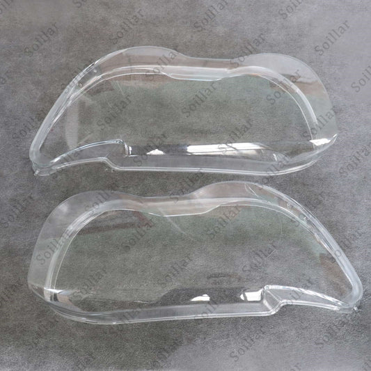 Pair Headlight Headlamp Lens Cover Clear Fit BMW 7 Series E65 E66 2002-2005 NEW