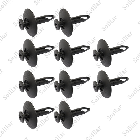10Pcs Radiator Cover Retainer Clips Rivets fit for Ford F150 Mustang F250