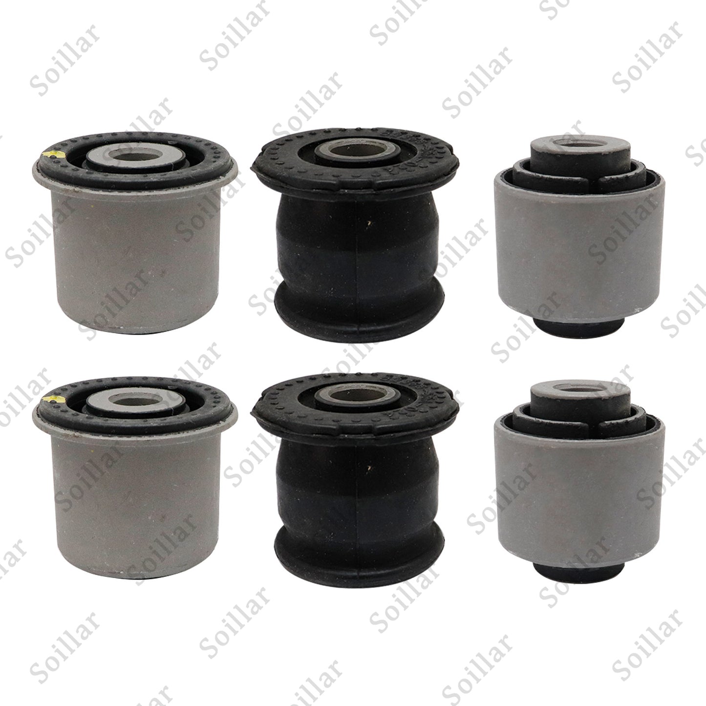 Set (6) Rear Lower Knuckle Bushing For Honda CIVIC 01-05 CRV 02-06 ELEMENT 03-06