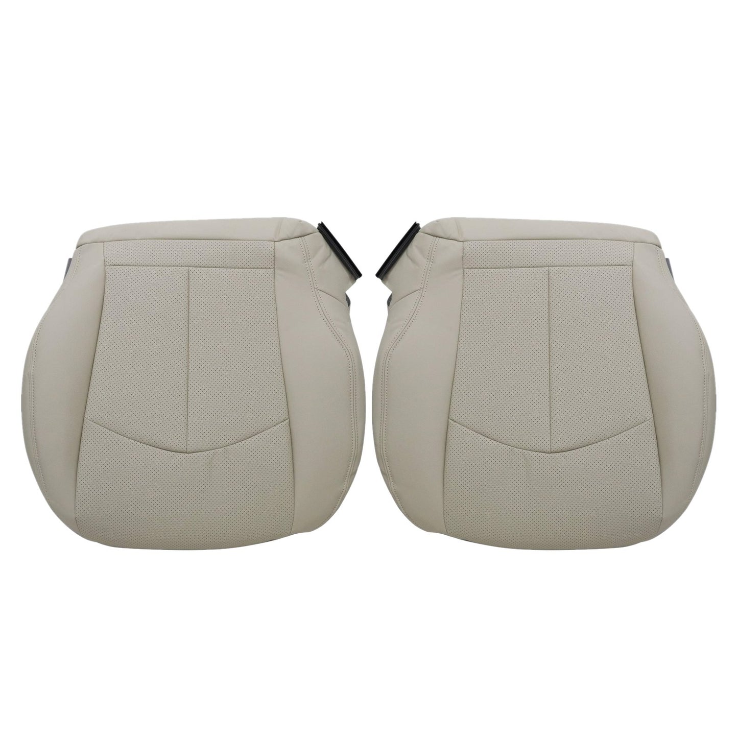 For 2003-2009 Mercedes Benz E63 E280 E300 E320 E350 E500 E550 Driver & Passenger Bottom PERFORATED Leather Seat Cover Light Tan