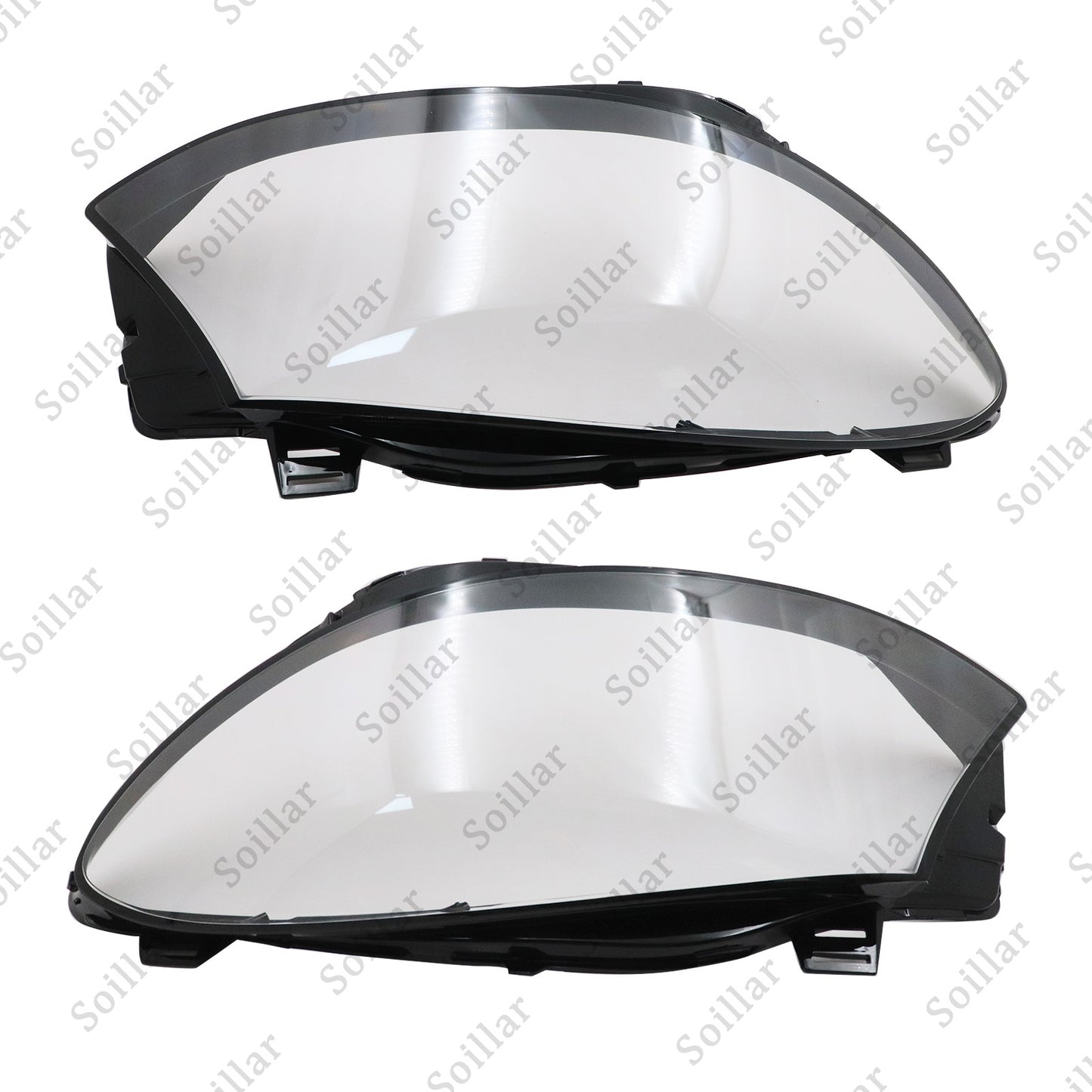 Pair Headlight Lens Cover Clear For 2016-2019 Mercedes Benz W166 GLE350 GLE43