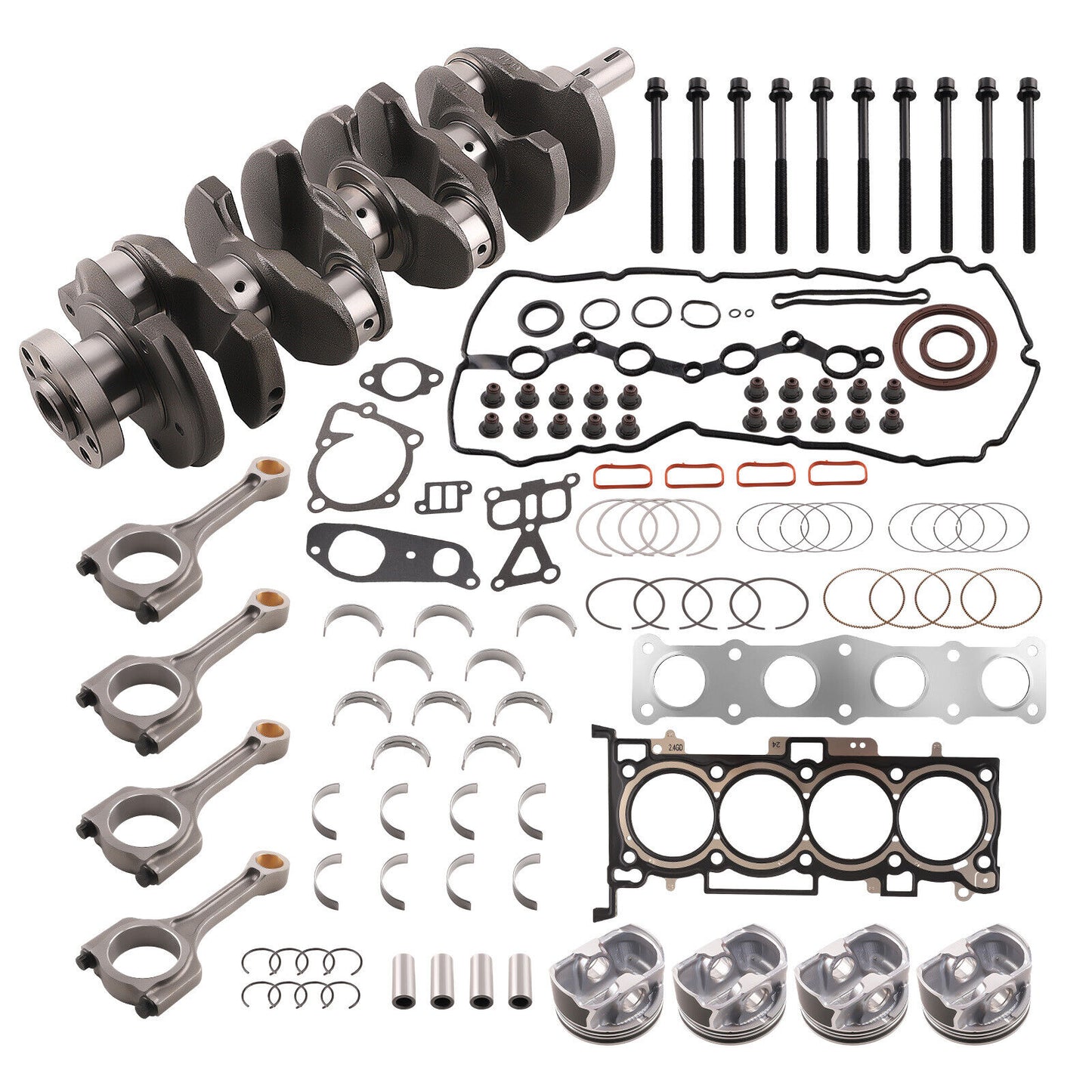Fit Hyundai Kia 2.4 G4KJ Engine Rebuild Kit Crankshaft & Con rods & Bearing Set