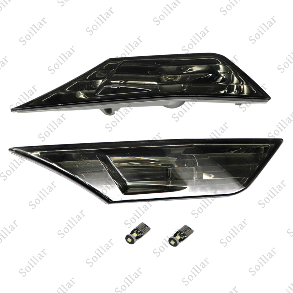 Smoked Side Marker Lamp Turn Signal Light W/ Led Bulbs for Honda Civic 2016-2021