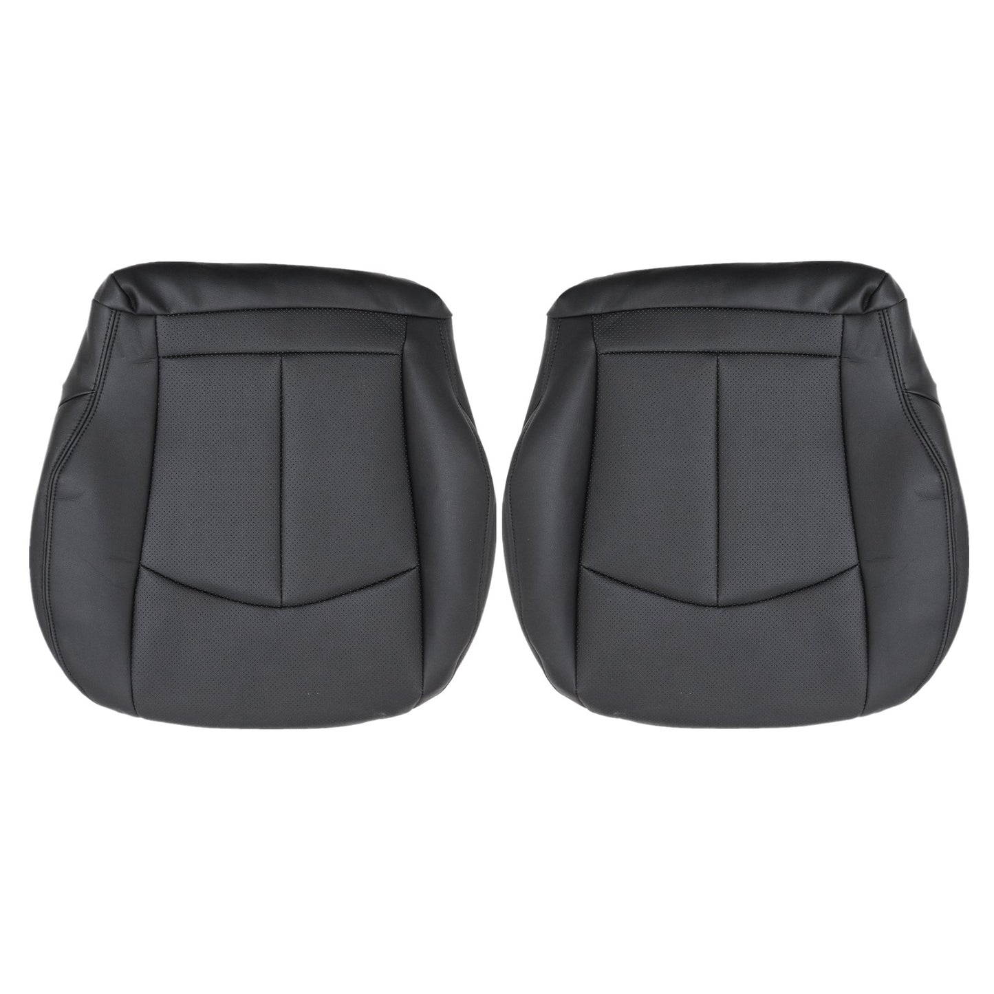 For 2003-2009 Mercedes Benz E63 E280 E300 E320 E350 E500 E550 Driver & Passenger Bottom & Top PERFORATED Leather Seat Cover Black