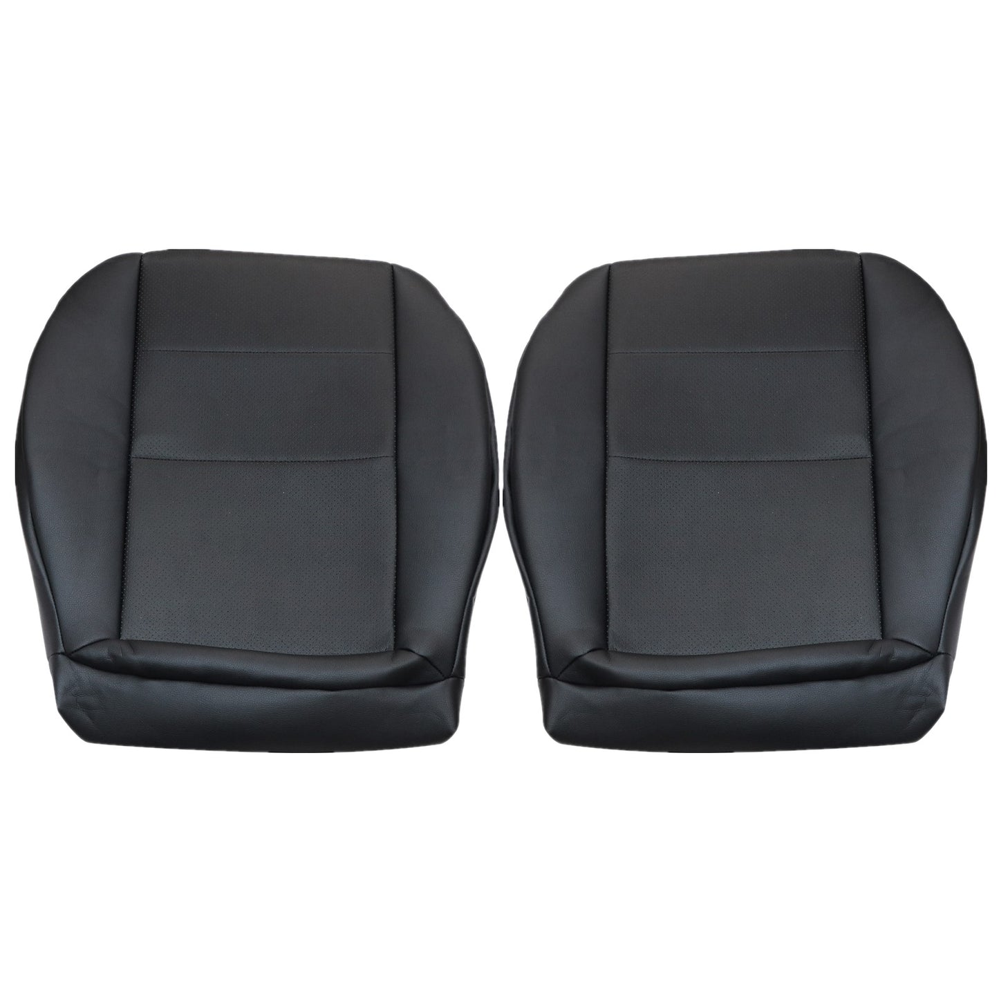 For 2008-2014 Mercedes Benz C250 C300 C350 Driver & Passenger Bottom & Top Replacement Leather Seat Cover Black
