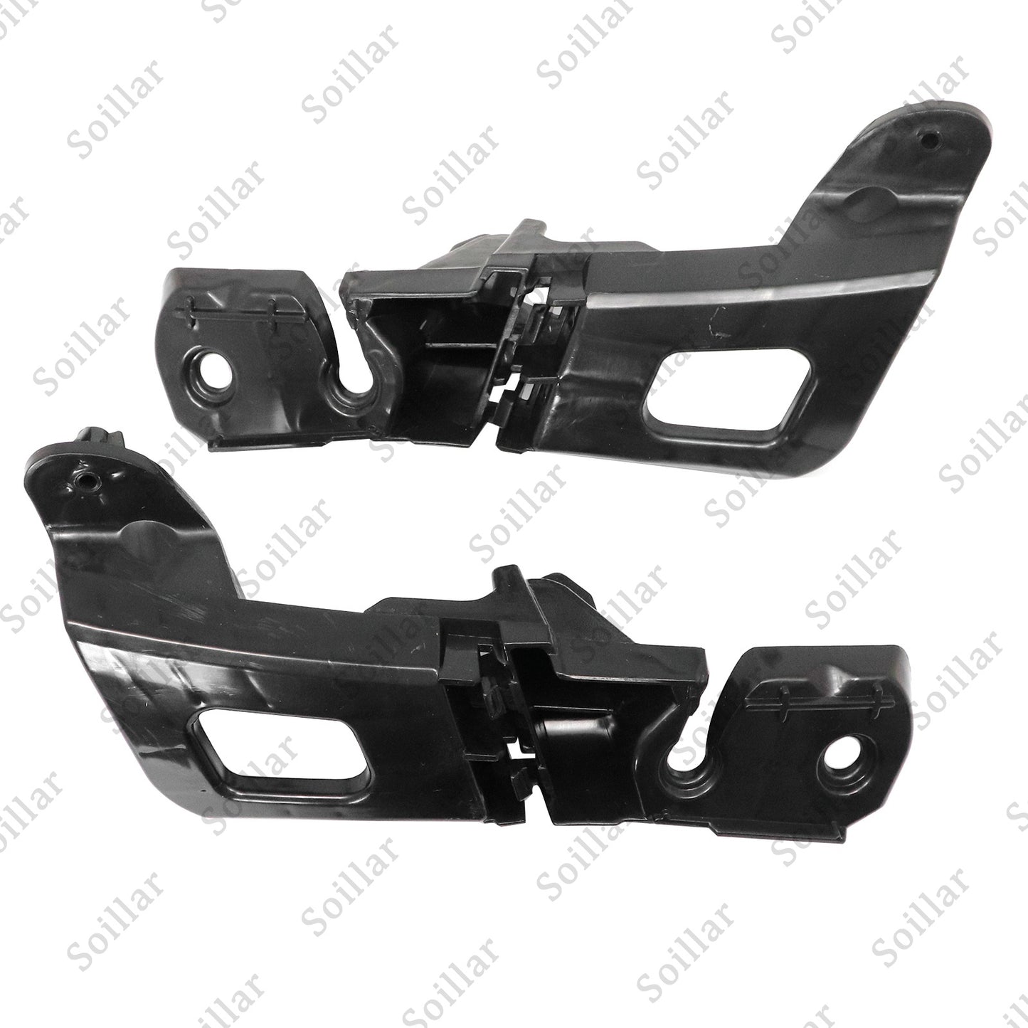 Front Left & Right Bumper Mount Brackets Black For Volkswagen Beetle 2012-2016