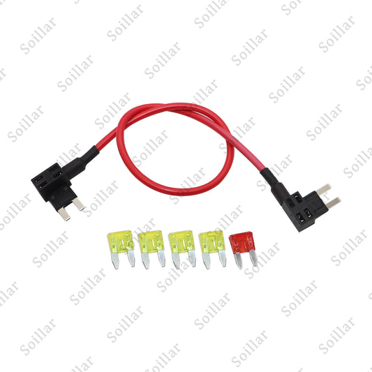 TIPM Repair Fuel Pump Relay Bypass Cable Kit fit for Dodge Ram 1500 2500 3500 fit for VW fit for Chrysler Jeep Wrangler 2008-2016 Fuse Holder Fuse Adapter 14AWG Wire/20AMPs CBWPR091AA