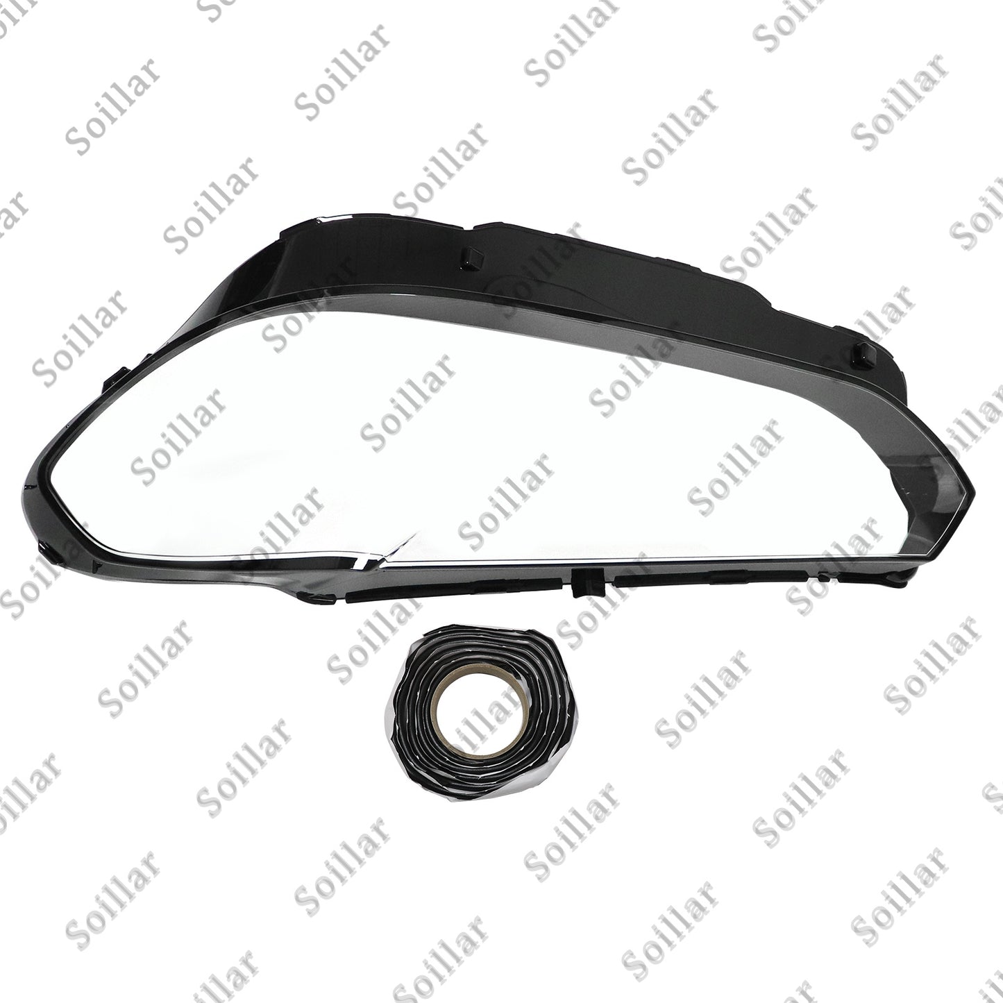 Left Side Front Headlight Lens Clear Cover+Sealant Fit BMW X3 X4 2022-2024 1Pcs