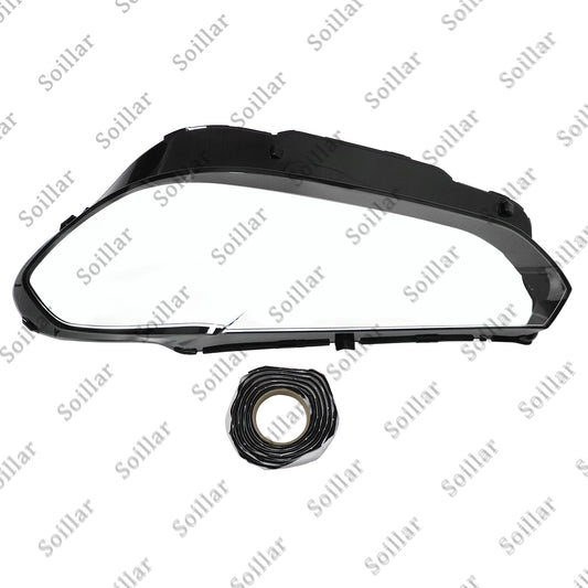 Left Side Front Headlight Lens Clear Cover+Sealant Fit BMW X3 X4 2022-2024 1Pcs