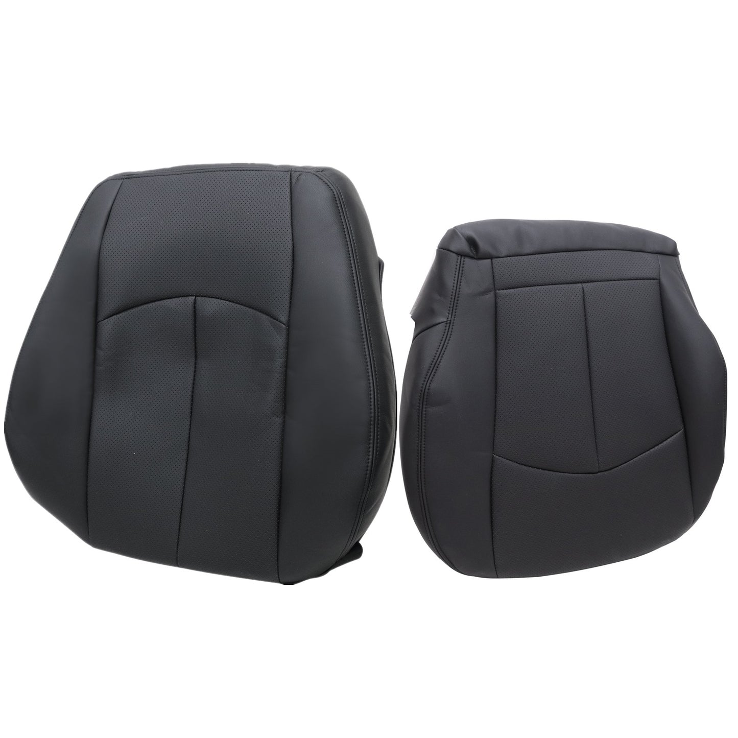 For 2003-2009 Mercedes Benz E63 E280 E300 E320 E350 E500 E550 Driver Bottom & Top PERFORATED Leather Seat Cover Black