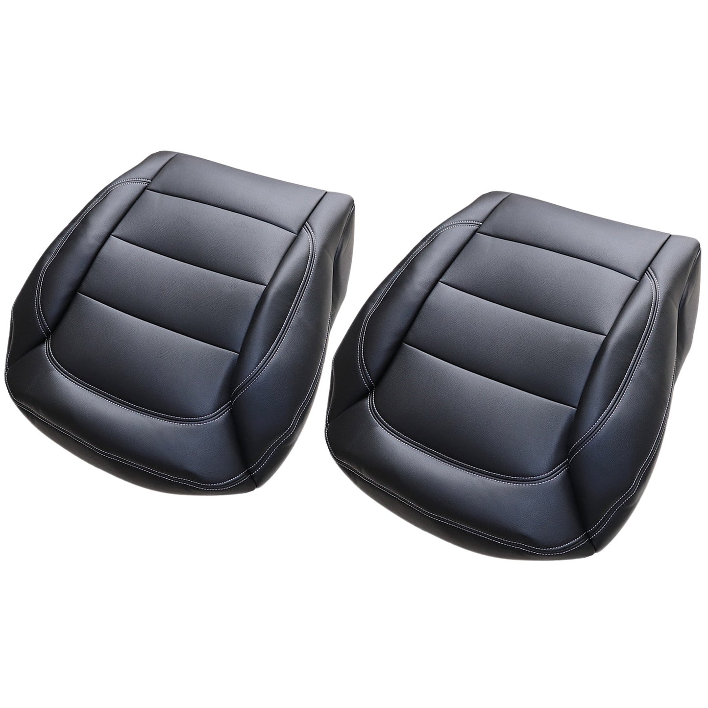 For 2012-2015 Mercedes Benz ML250 ML350 ML400 Driver & Passenger Bottom Leather Seat Cover Black
