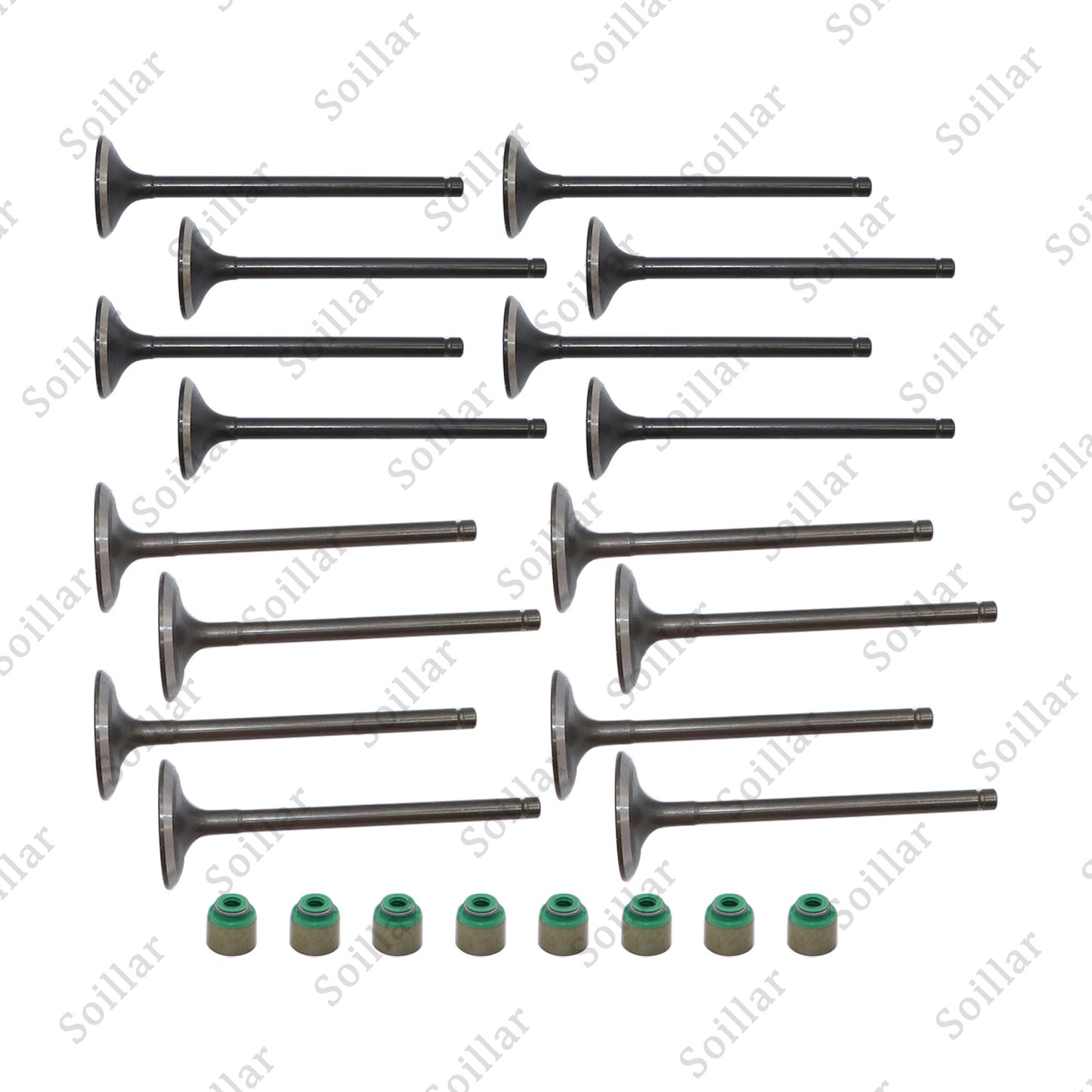 Fits Kia Accent Veloster Rio Soul 1.6L Intake & Exhaust Valves + Steam Seals