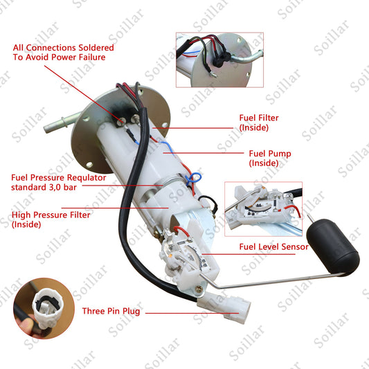 For 2007-2011 SUZUKI GSXR1000 GSX-R1000 15100-21H01 FUEL PUMP ASSEMBLY