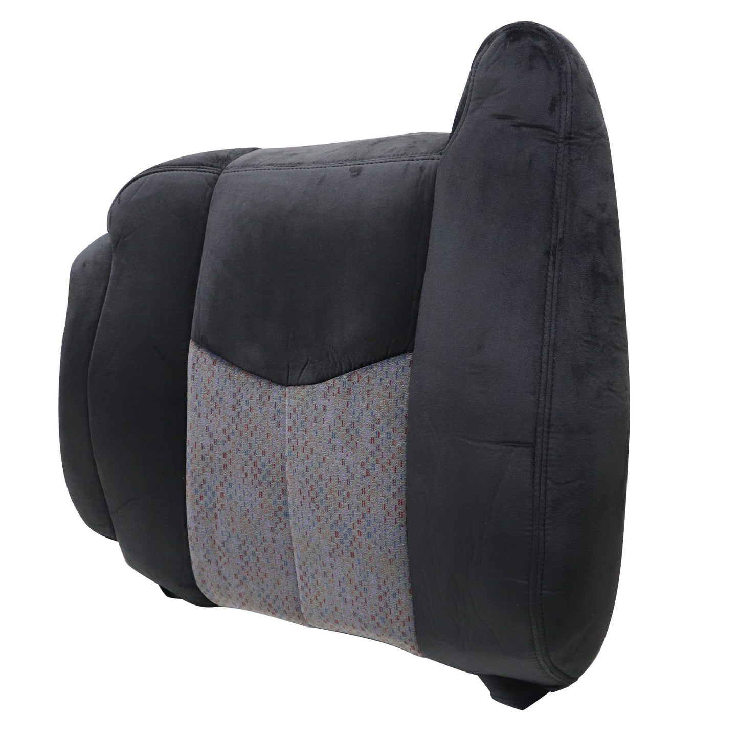 For 2003-2006 Chevy Silverado GMC Sierra 1500 2500 3500 Front Driver & Passenger Bottom & Top Cloth Seat Cover Dark Gray