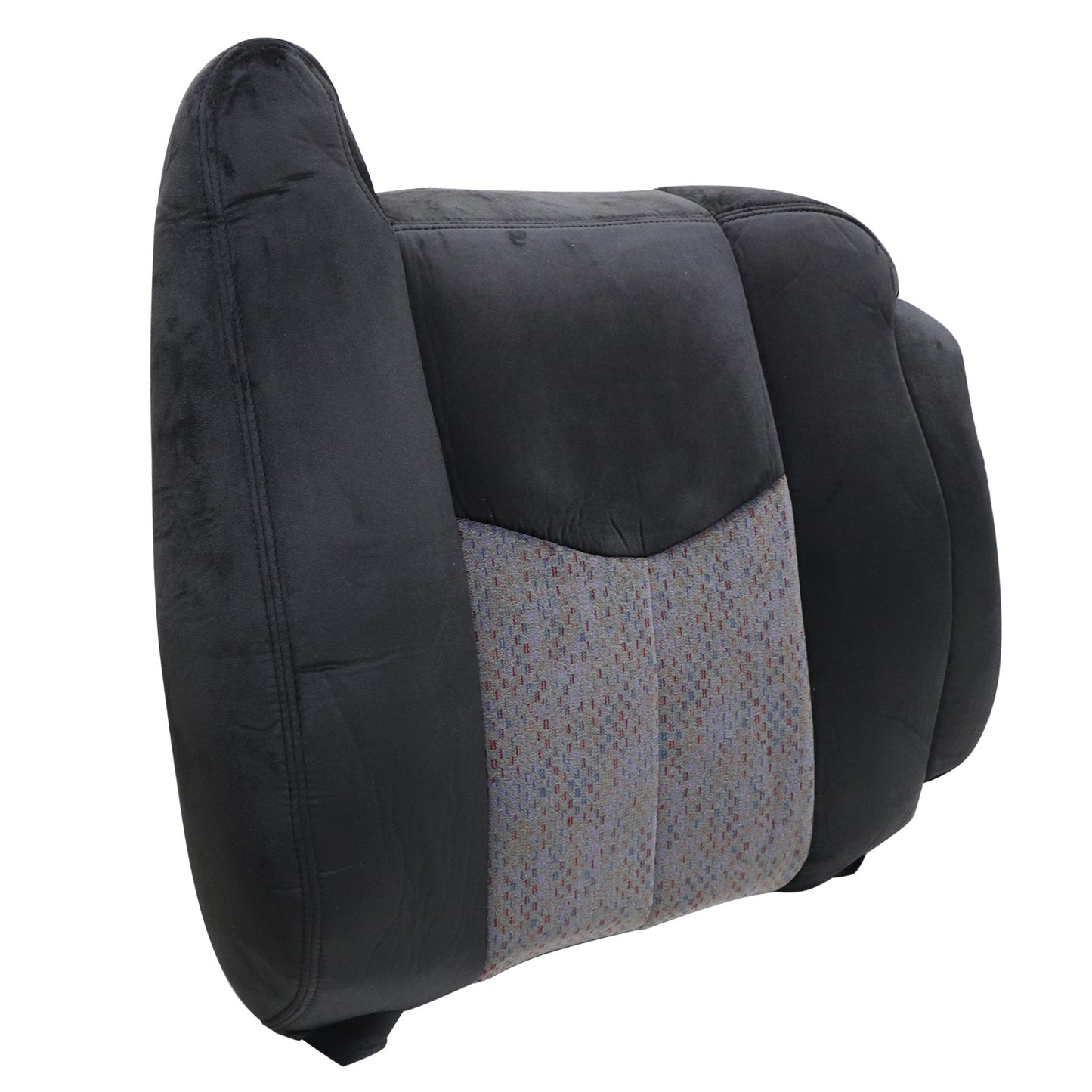 For 2003-2006 Chevy Silverado GMC Sierra 1500 2500 3500 Front Driver & Passenger Bottom & Top Cloth Seat Cover Dark Gray