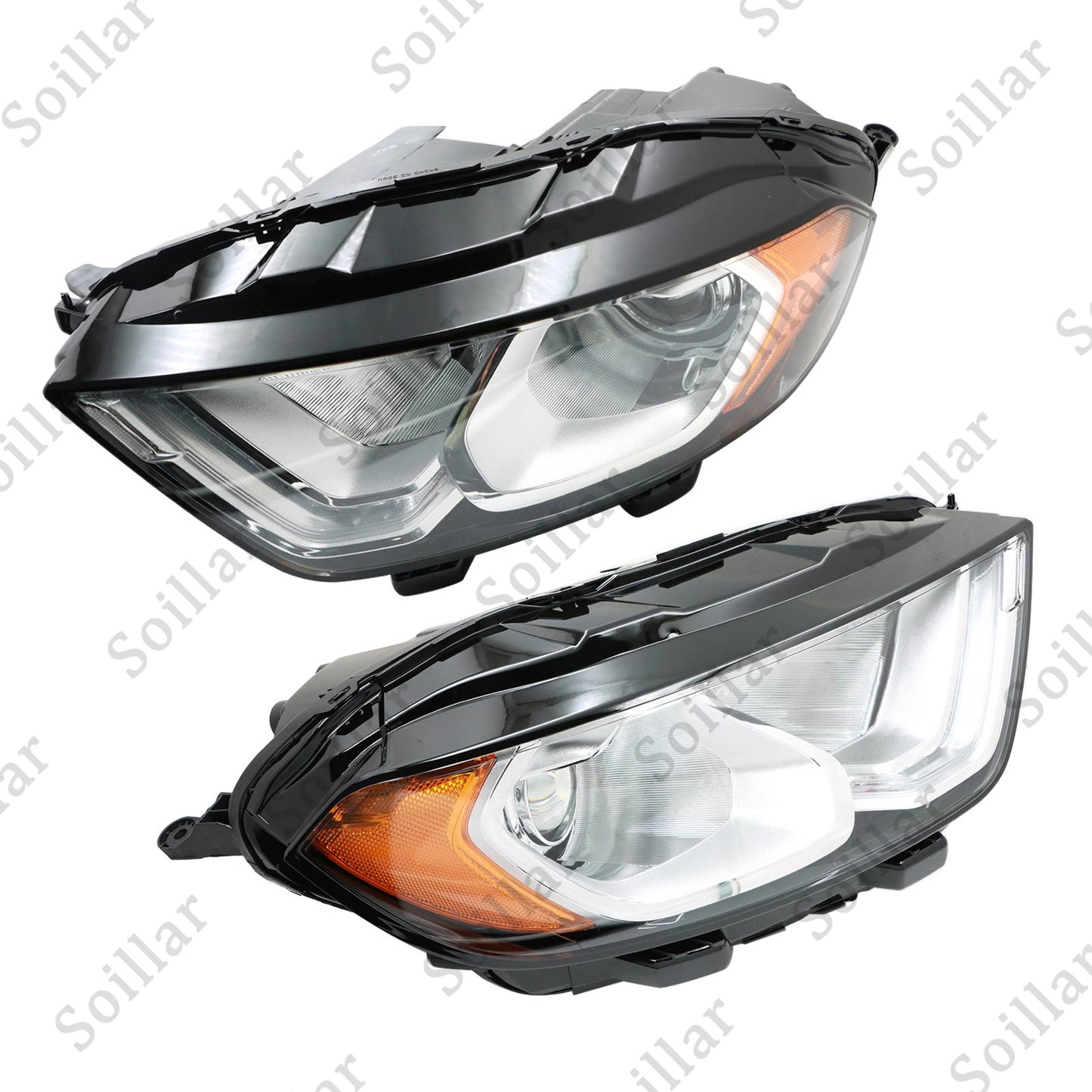 For 2018-2023 Ford EcoSport Driver + Passenger LED DRL Headlight Chrome Halogen